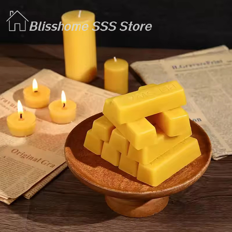 Candle Supplies Storage - 【S】4/8Pcs Pure Beeswax Blocks, Space-Saving First-Class