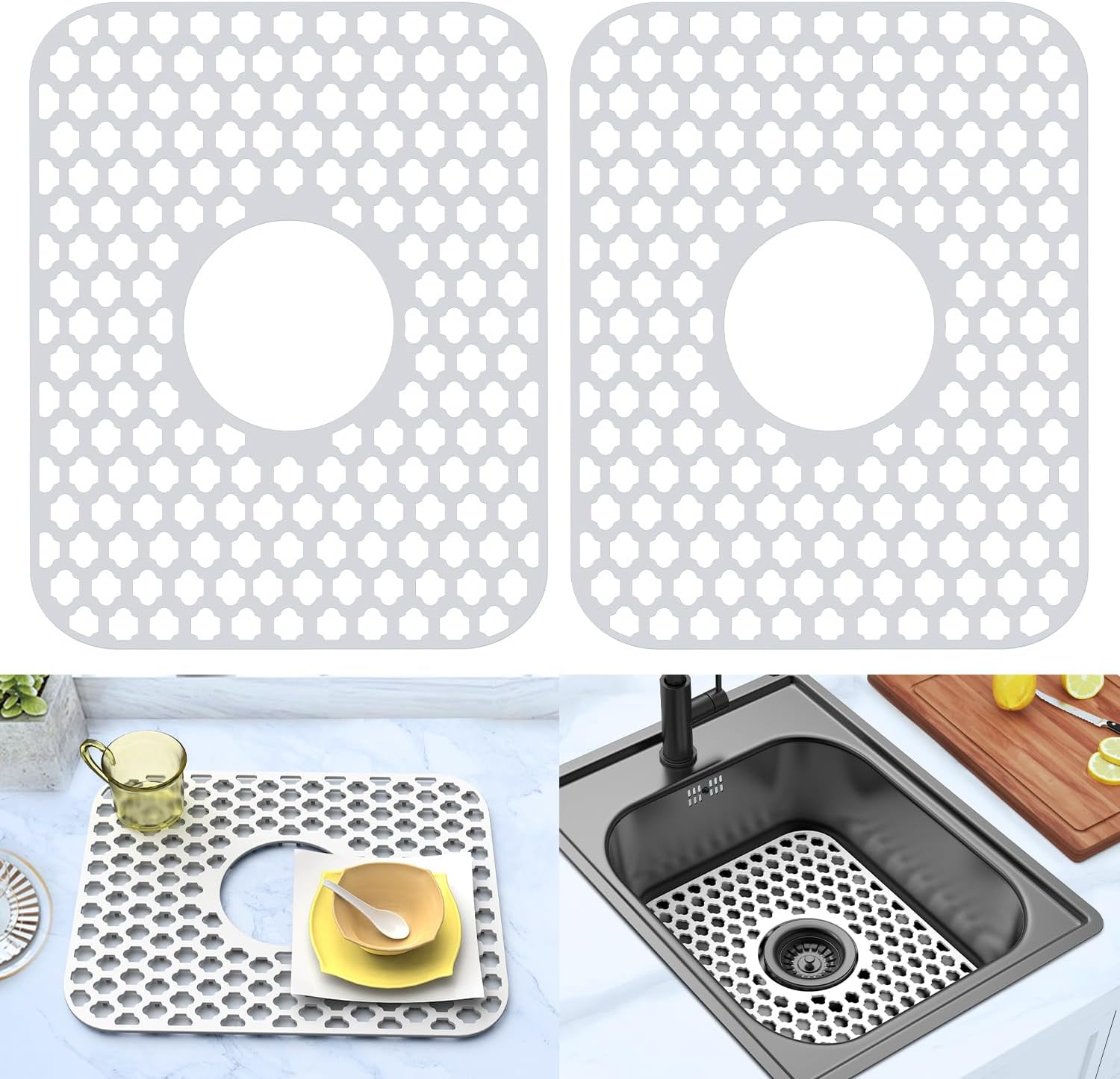 Heat Resistant Mat - Silicone Sink Protector for Kitchen Bathroom,