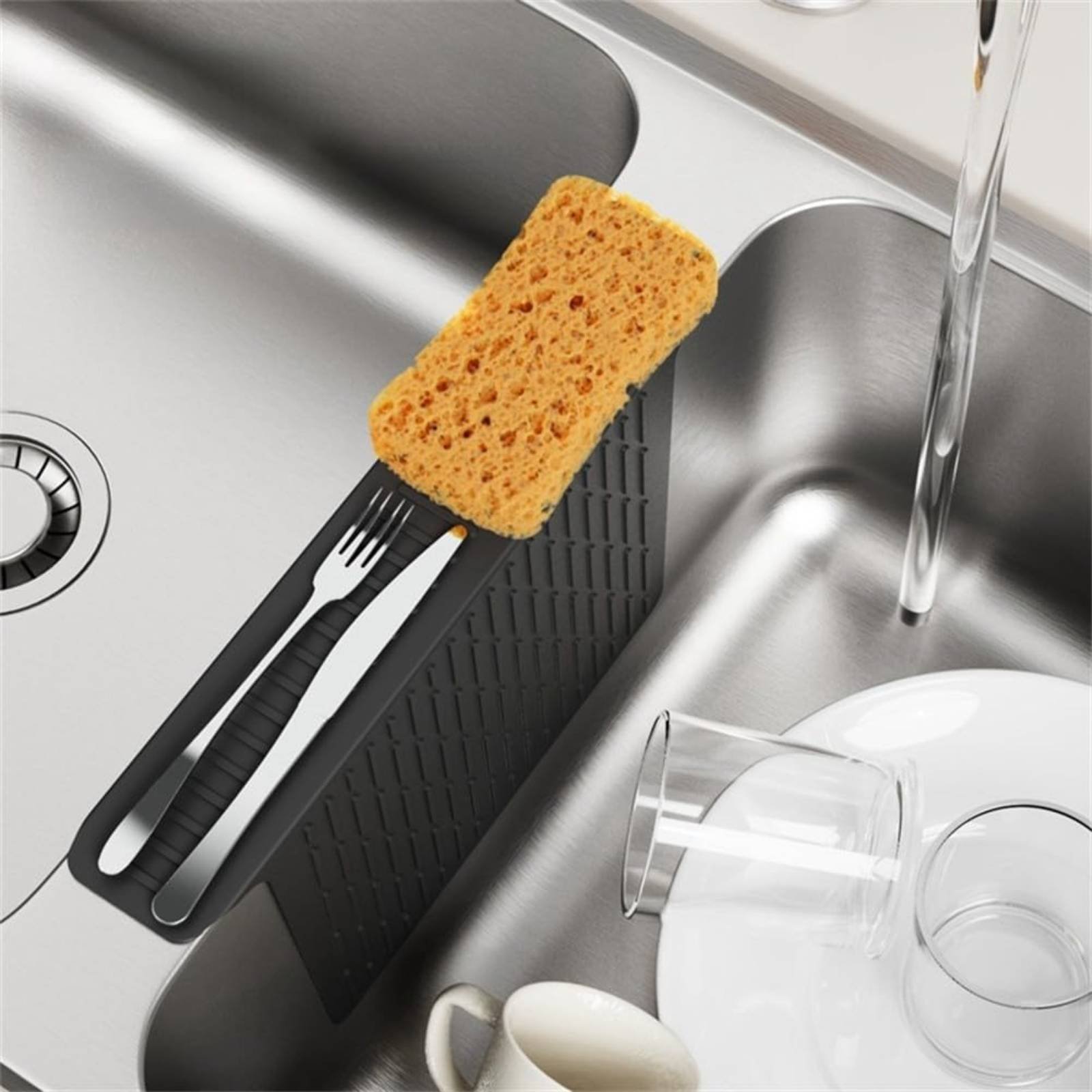Heat Resistant Mat - Silicone Sink Divider Mat Non-Slip Kitchen