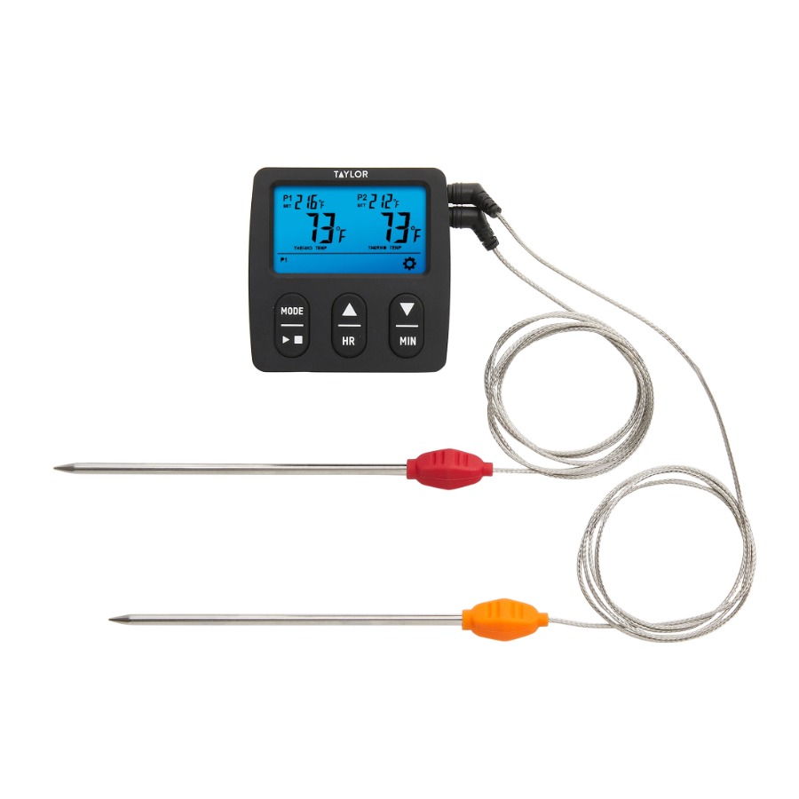 Digital Thermometer Probe - Taylor Programmable Dual Probe Digital Grill