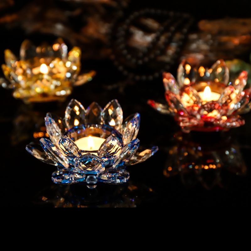 Handcrafts Crystal Lotus Flowe - Candle Glass Supplies avaliação e preço