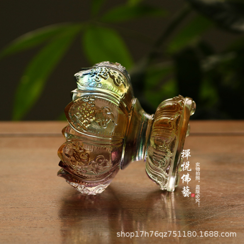 Glass Wealth Lotus Eight Auspi - Candle Glass Supplies avaliação e preço