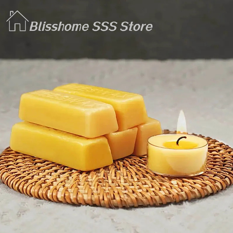 【S】4/8Pcs Pure Beeswax Blocks, - Candle Supplies Storage avaliação e preço