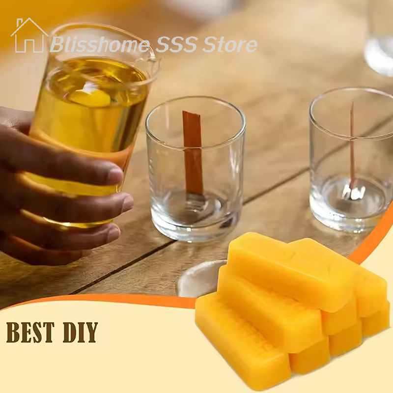 【S】4/8Pcs Pure Beeswax Blocks, - Candle Supplies Storage avaliação e preço