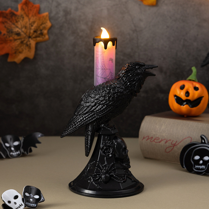 Black Crow Statue Candlestick  - Candle Supplies Europe avaliação e preço
