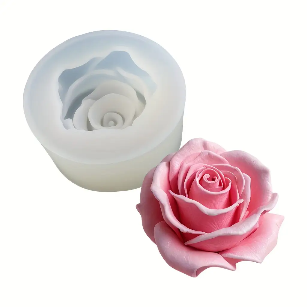 1 Rose Silicone Candle Mold -  - Candle Supplies Storage avaliação e preço