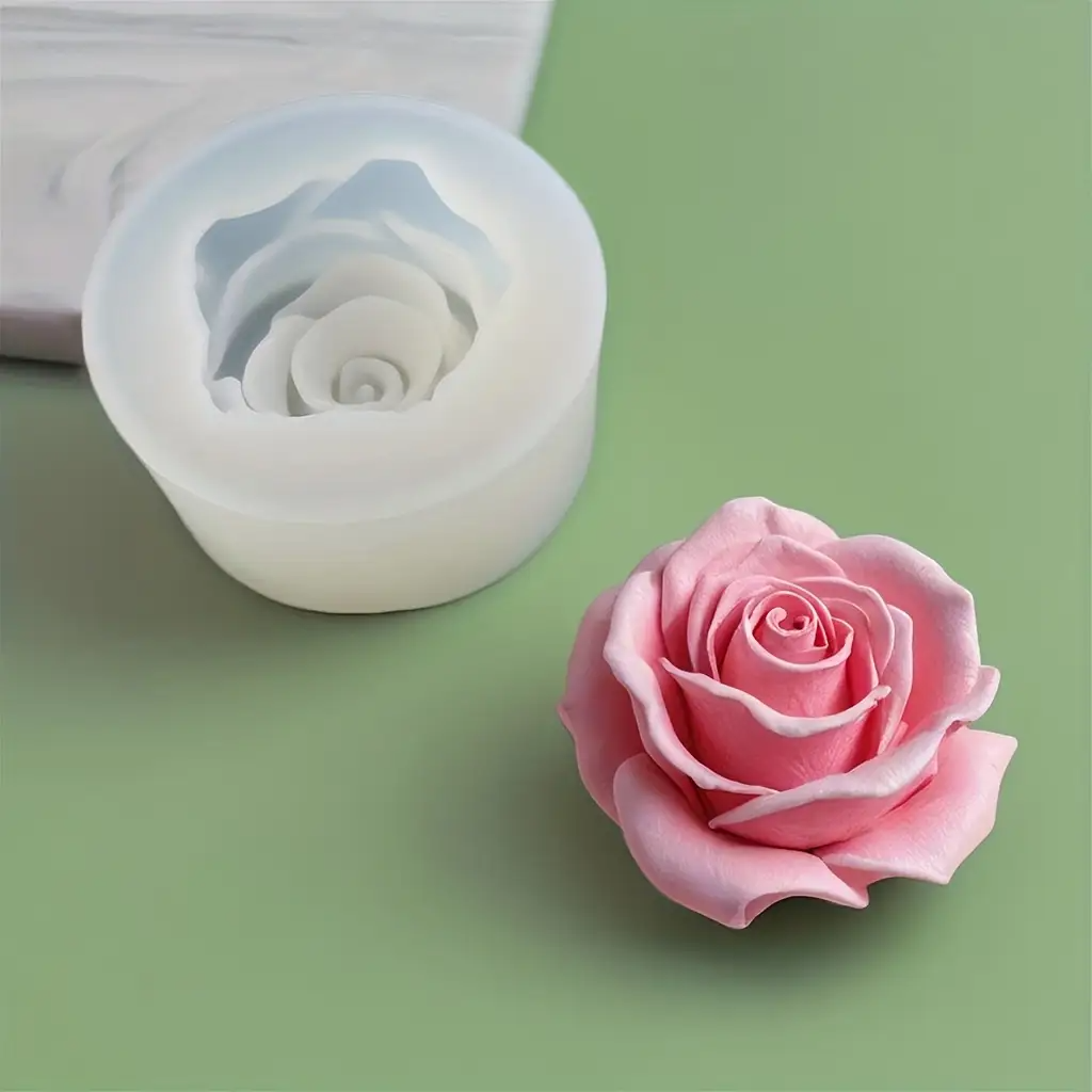 1 Rose Silicone Candle Mold -  - Candle Supplies Storage avaliação e preço
