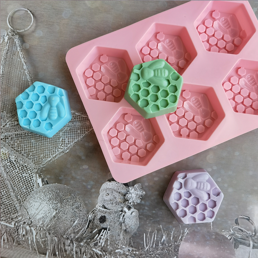 Silicone Hexagonal Bee Soap Mo - Candle Supplies Storage avaliação e preço