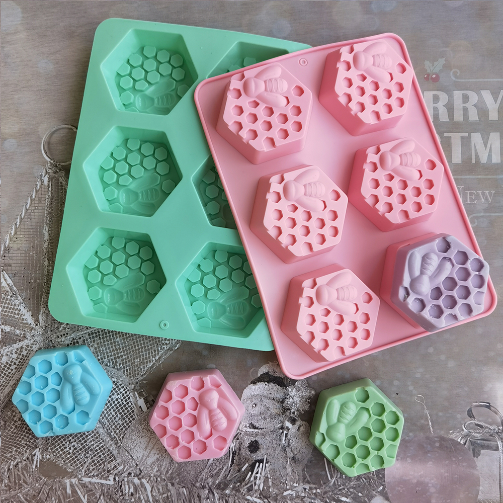 Silicone Hexagonal Bee Soap Mo - Candle Supplies Storage avaliação e preço