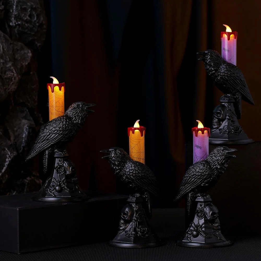 New Black Crow Statue Glowing  - Candle Supplies Europe avaliação e preço