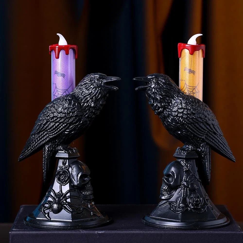 New Black Crow Statue Glowing  - Candle Supplies Europe avaliação e preço