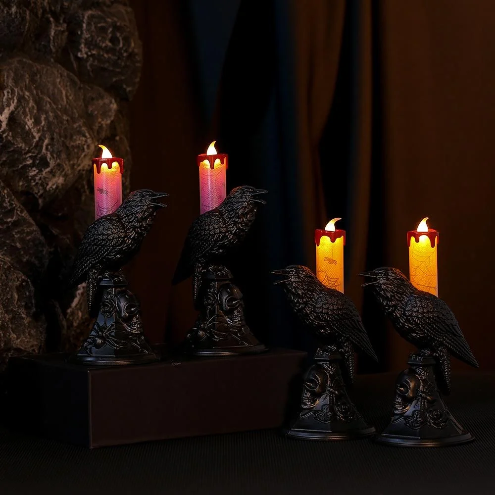 New Black Crow Statue Glowing  - Candle Supplies Europe avaliação e preço