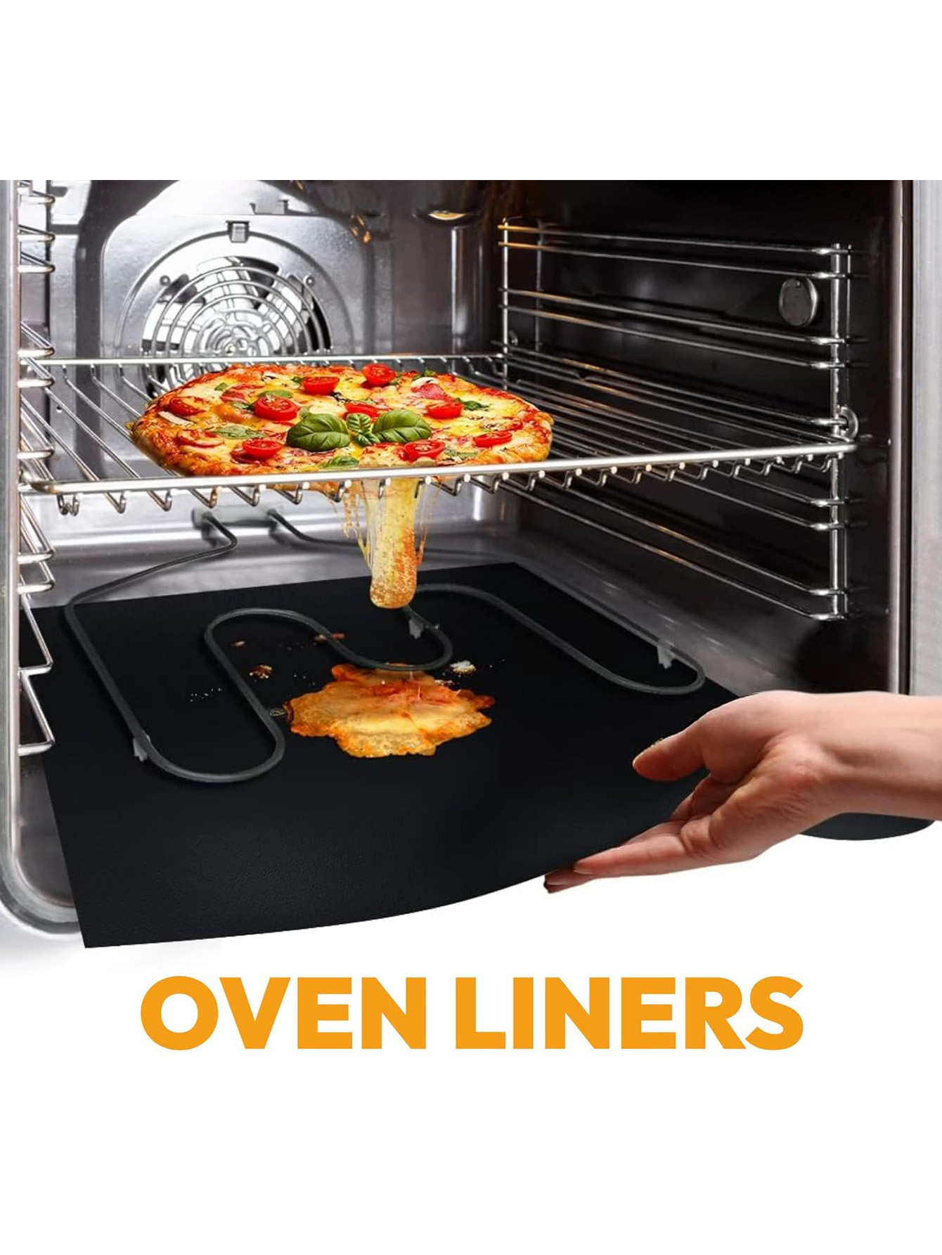 1/2Pcs Oven Mat, Easy to Clean - Heat Resistant Mat avaliação e preço