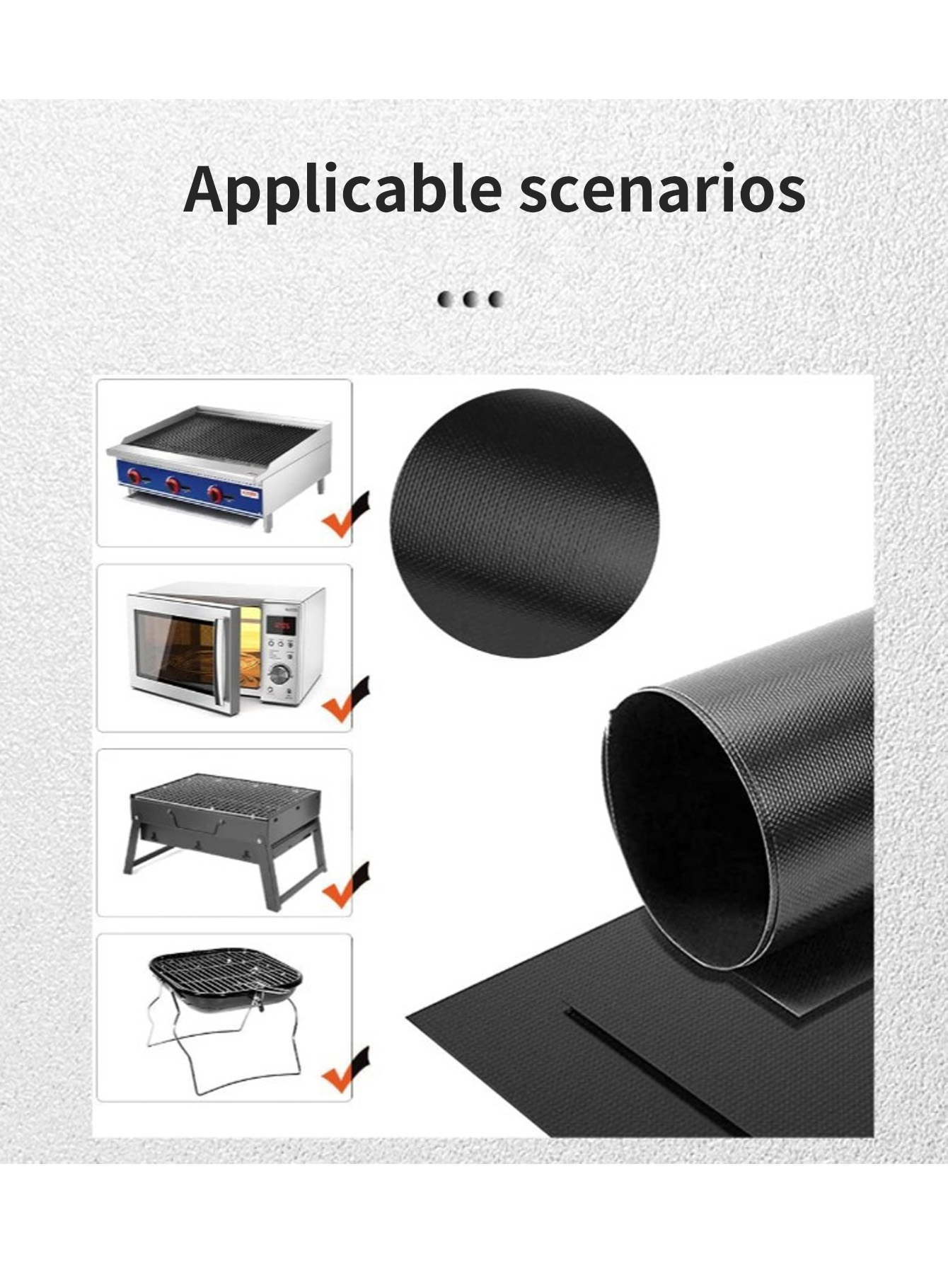 1/2Pcs Oven Mat, Easy to Clean - Heat Resistant Mat avaliação e preço