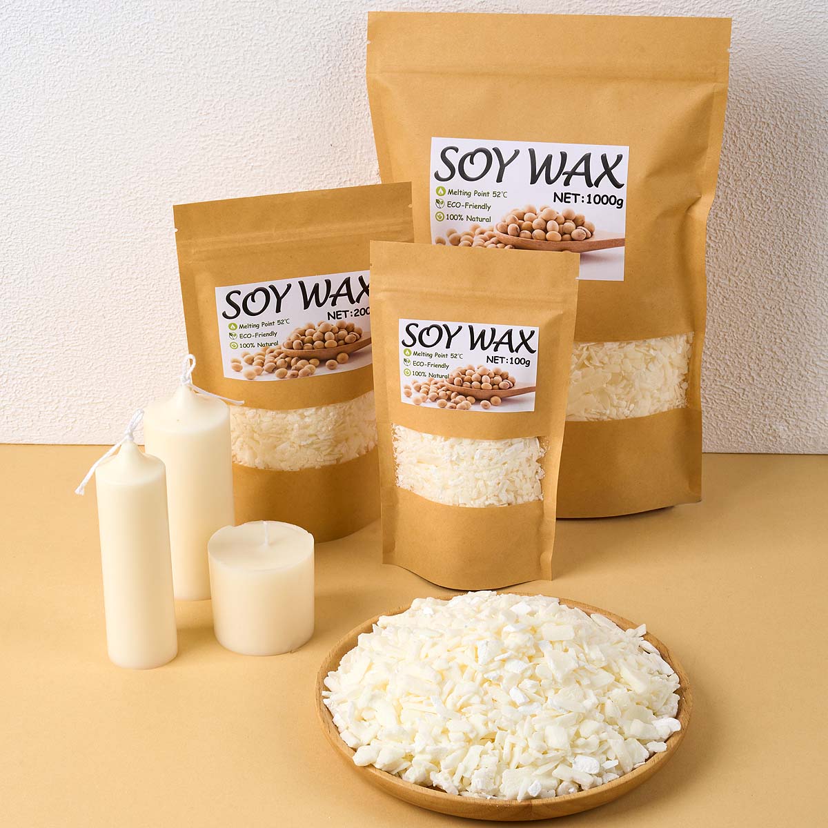 1 Pounds Pure White Soy Wax Fo - Candle Supplies Storage avaliação e preço