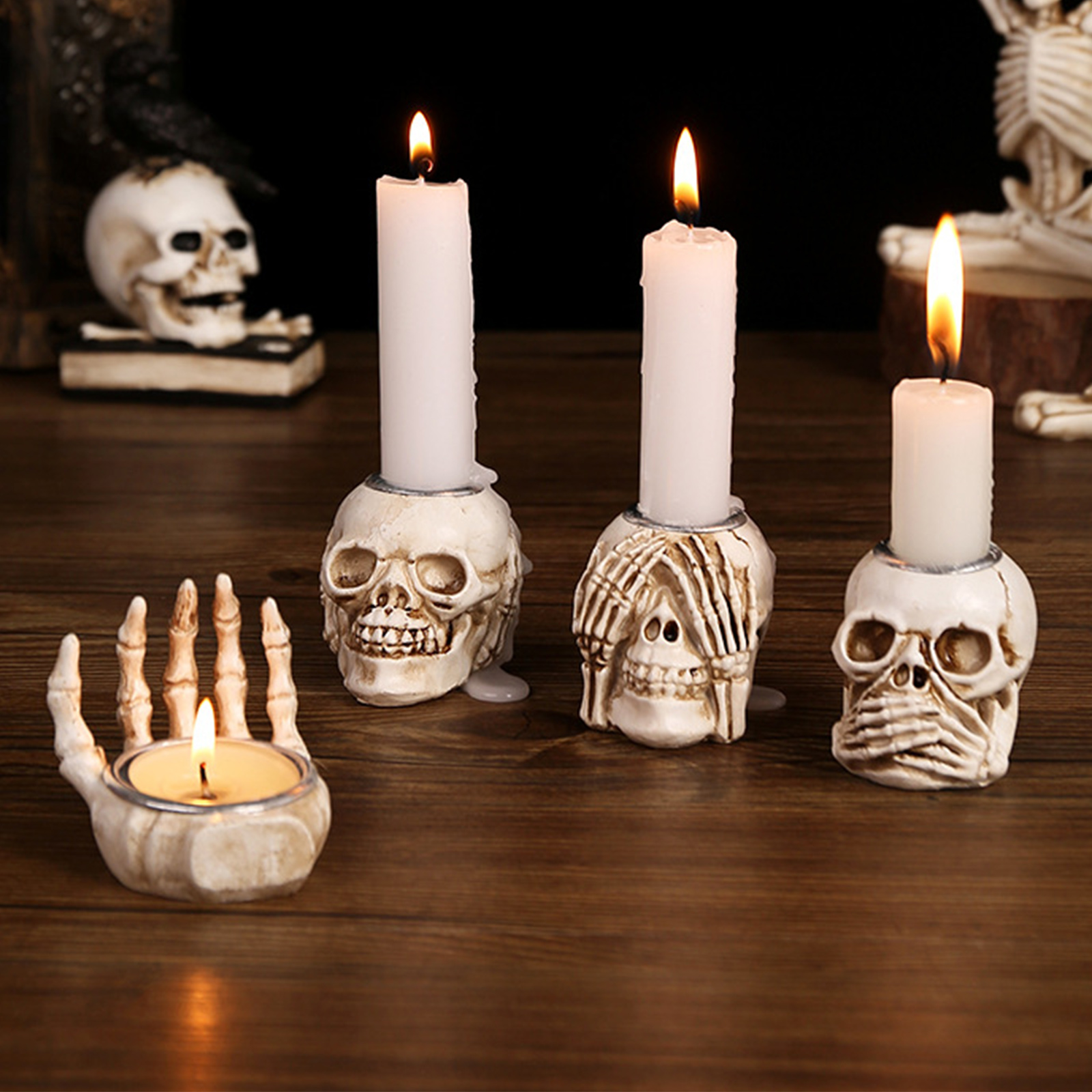 Halloween Skull Candle Holder  - Candle Supplies Europe avaliação e preço