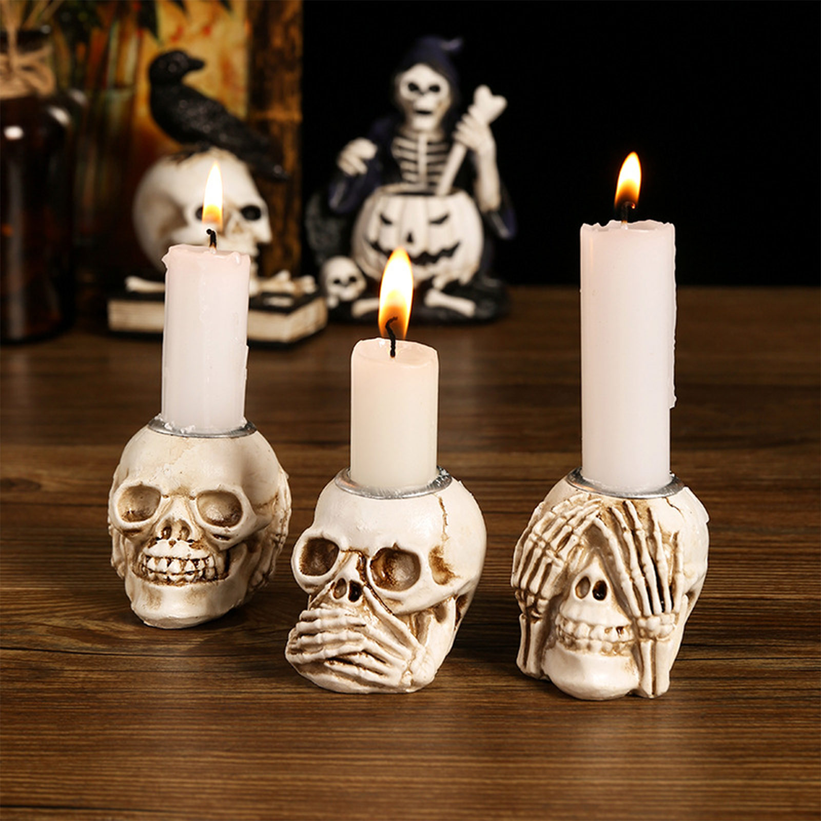 Halloween Skull Candle Holder  - Candle Supplies Europe avaliação e preço