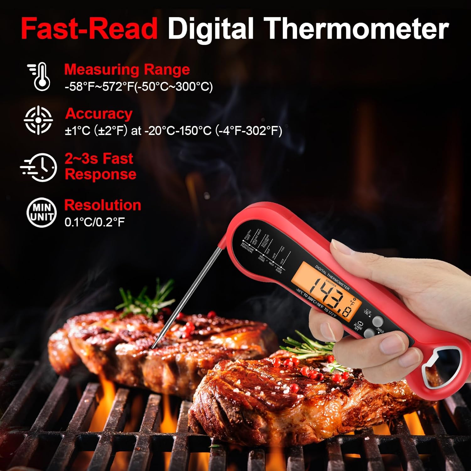 Professional Digital Meat Ther - Digital Thermometer Probe avaliação e preço