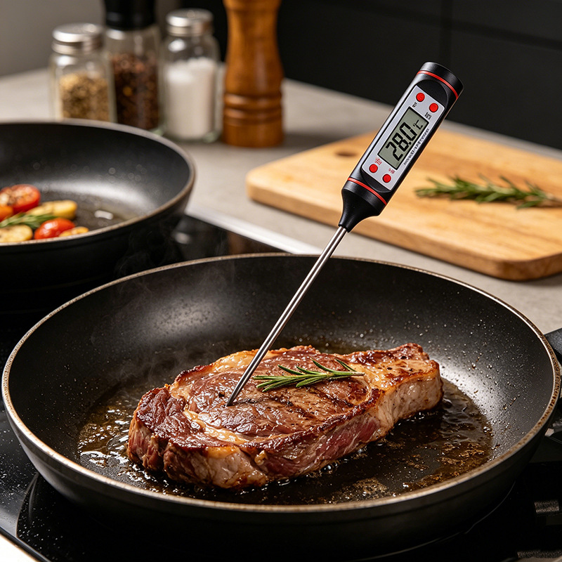 Digital Meat Thermometer with  - Digital Thermometer Probe avaliação e preço
