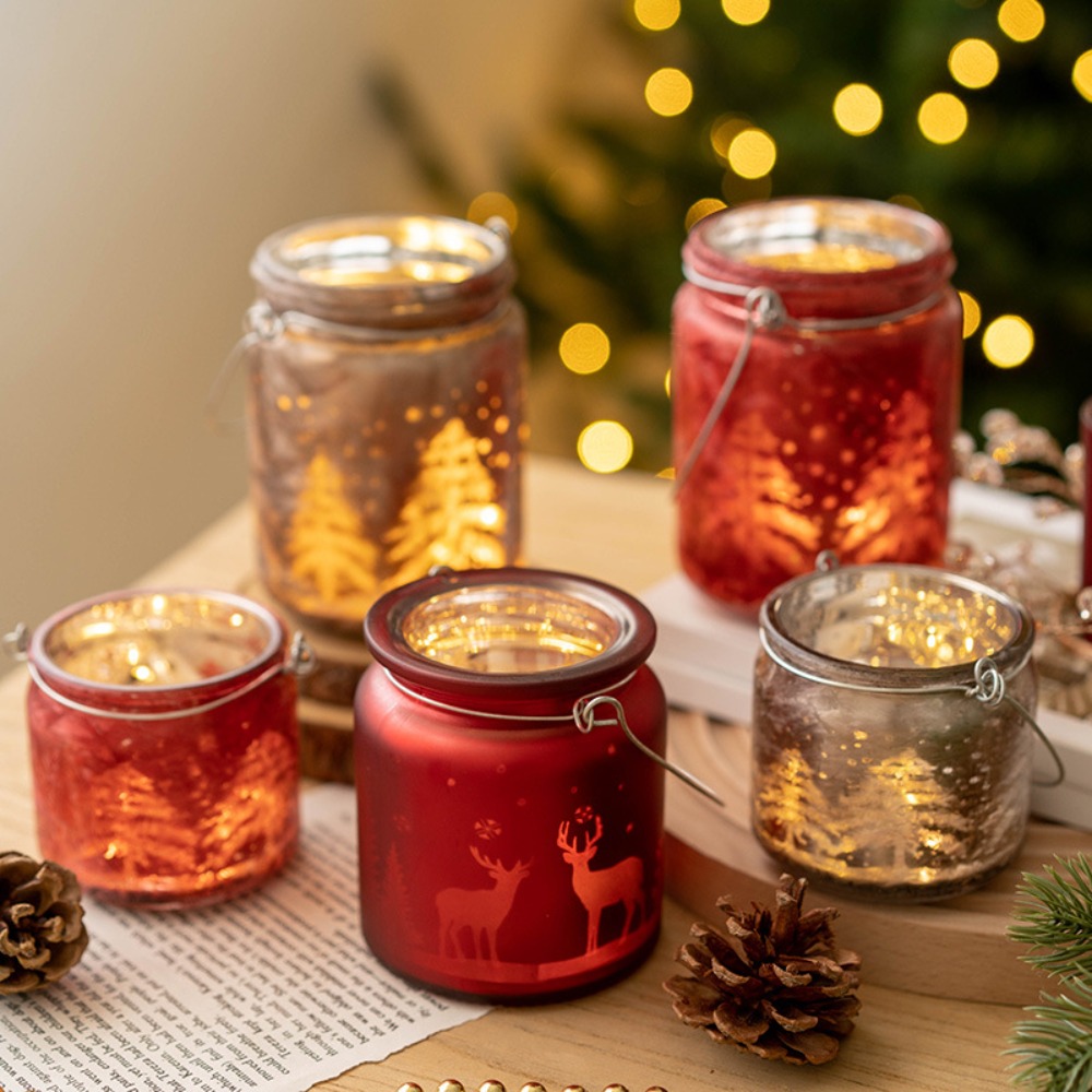 Christmas Electroplated Glass  - Candle Glass Supplies avaliação e preço