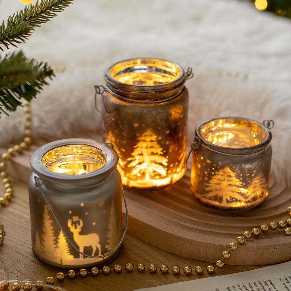 Christmas Electroplated Glass  - Candle Glass Supplies avaliação e preço