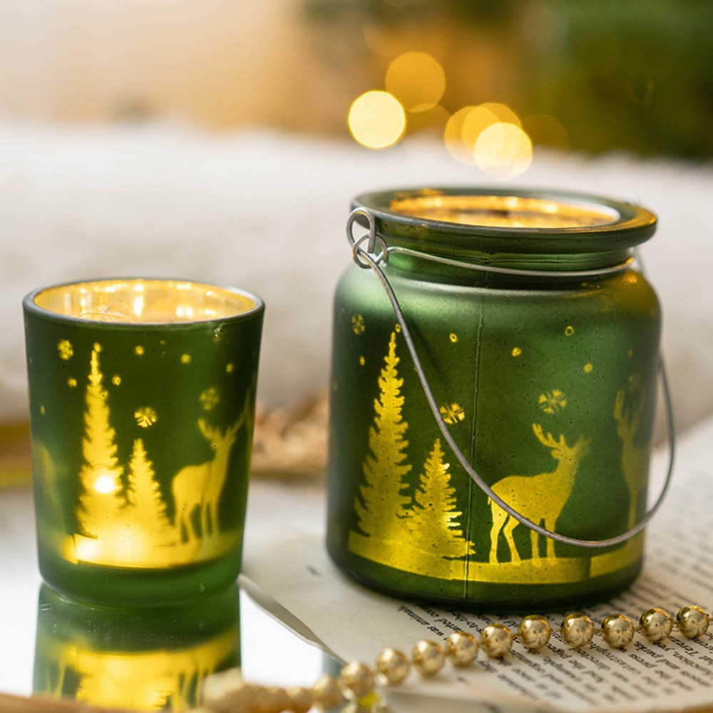 Christmas Electroplated Glass  - Candle Glass Supplies avaliação e preço