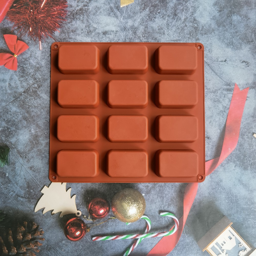 12 Cavity Square Silicone Soap - Candle Supplies Storage avaliação e preço