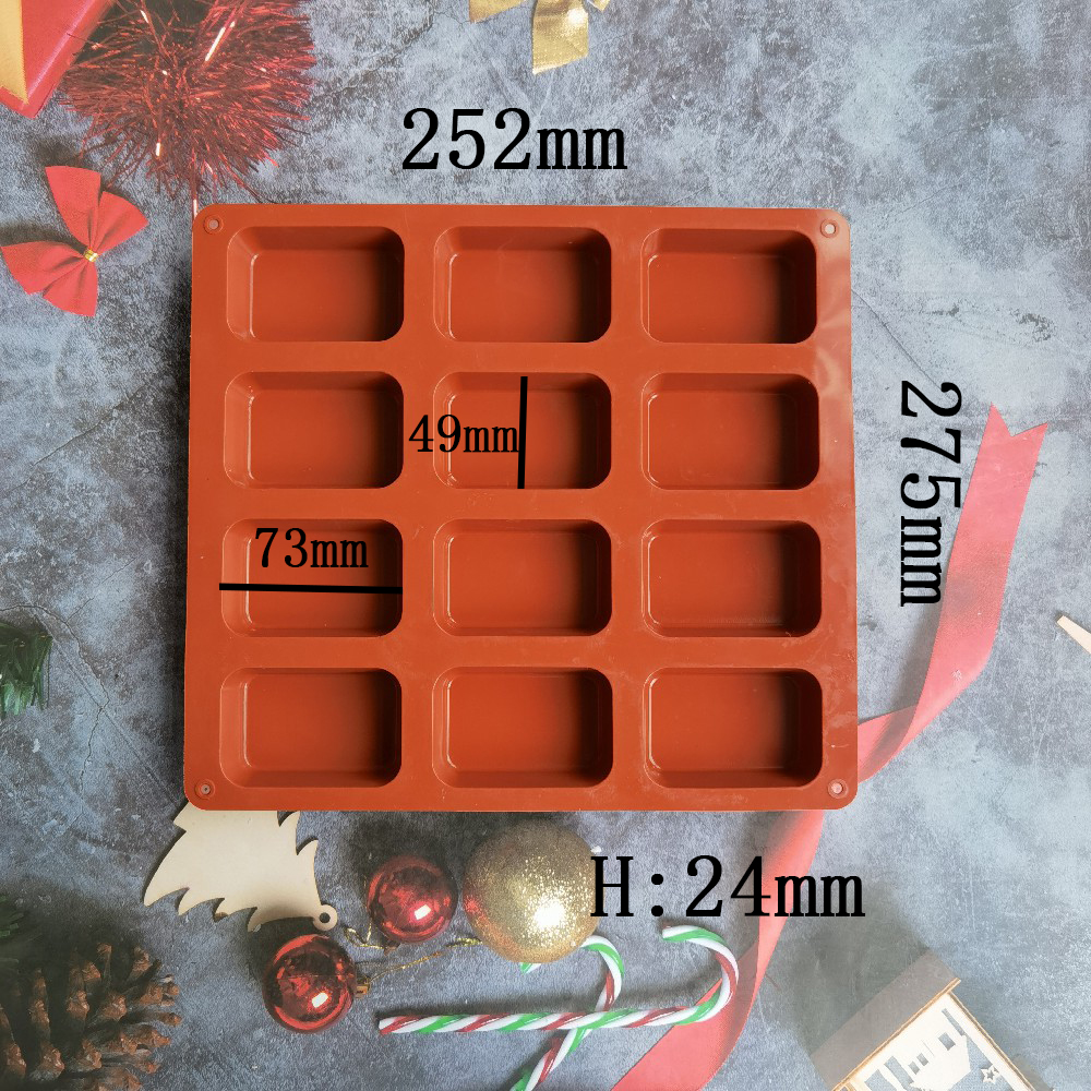 12 Cavity Square Silicone Soap - Candle Supplies Storage avaliação e preço