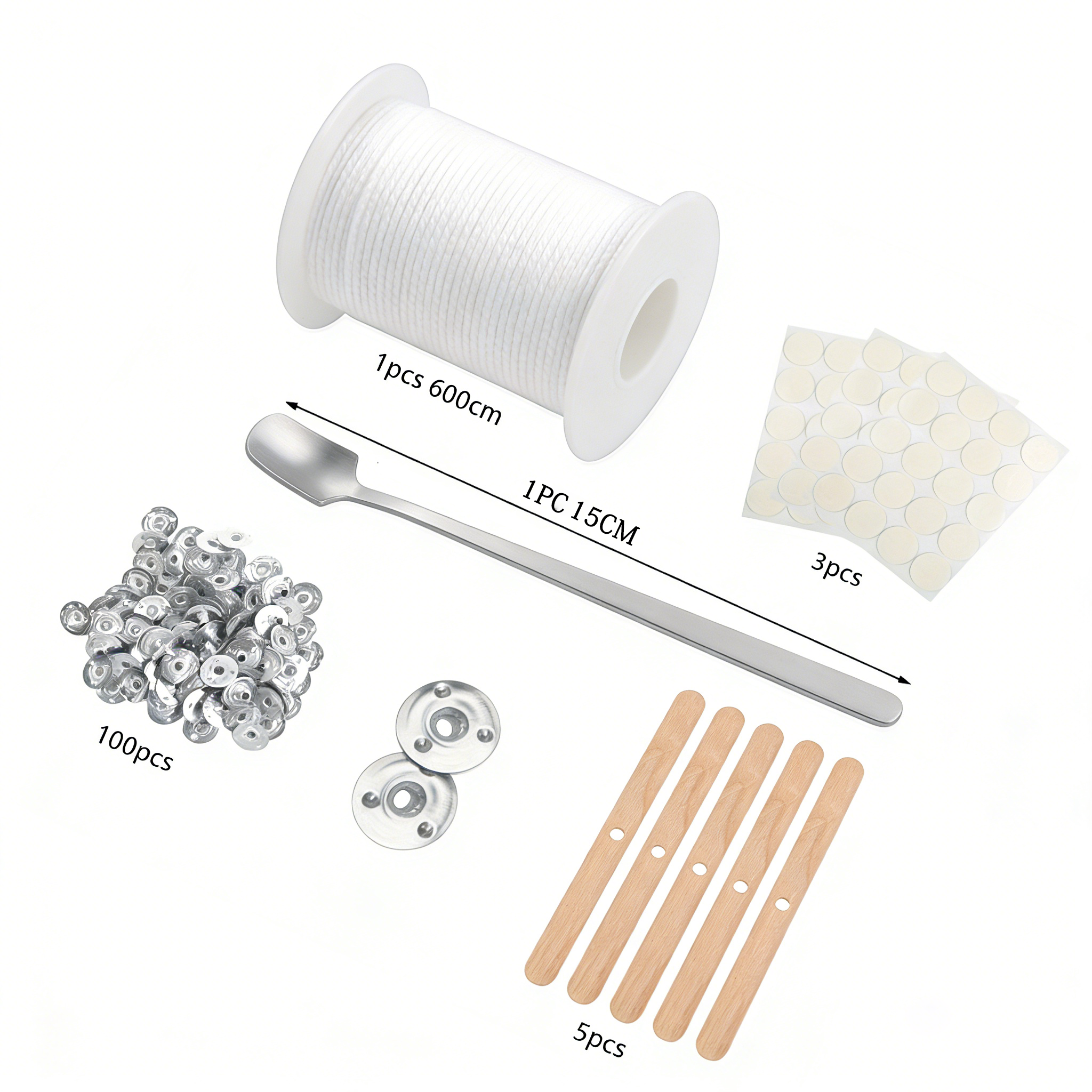 Premium DIY Candle Making Kit: - Wood Wick Tab Set avaliação e preço
