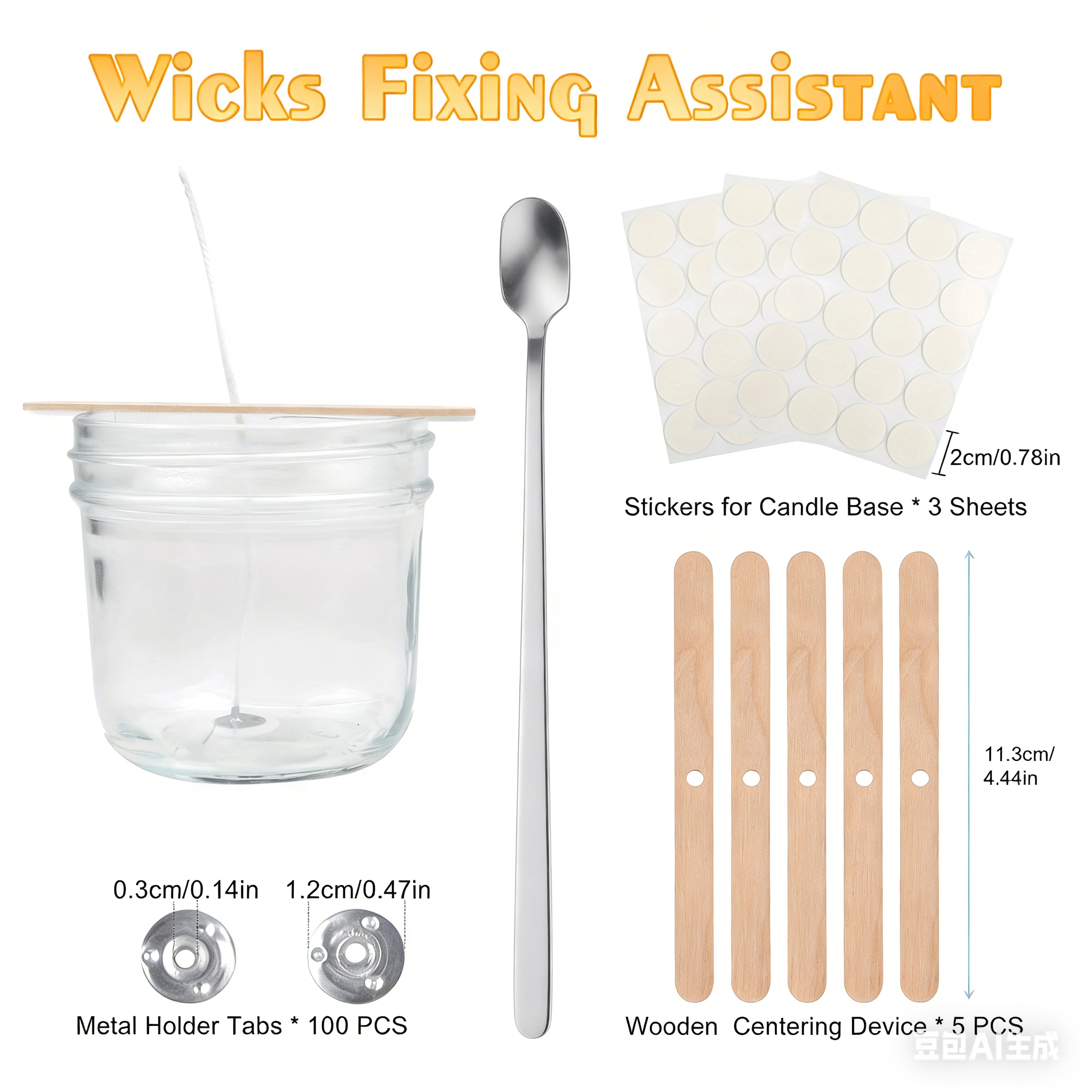 Premium DIY Candle Making Kit: - Wood Wick Tab Set avaliação e preço