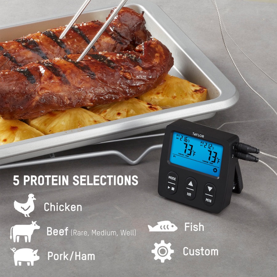 Taylor Programmable Dual Probe - Digital Thermometer Probe avaliação e preço