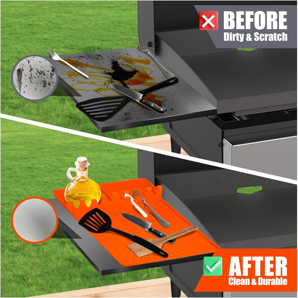Large Silicone Grill Mat with  - Heat Resistant Mat avaliação e preço