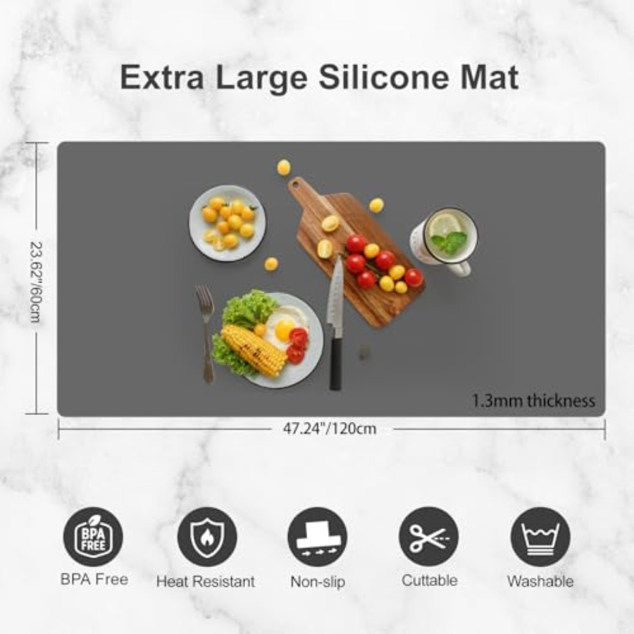 Silicone Mats for Kitchen Coun - Heat Resistant Mat avaliação e preço